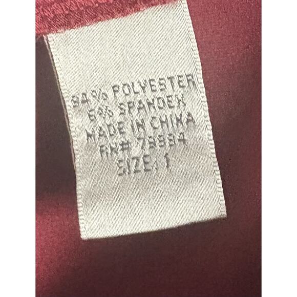 Chico’s Deep Red Satiny Tank Size 1 (Medium) - Picture 4 of 4